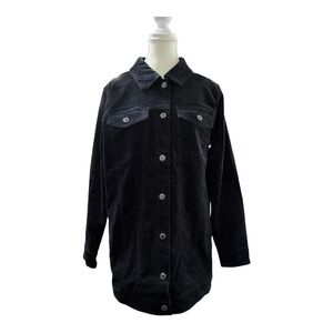 Denim & Co. Black Corduroy Jacket – Size M – NWT